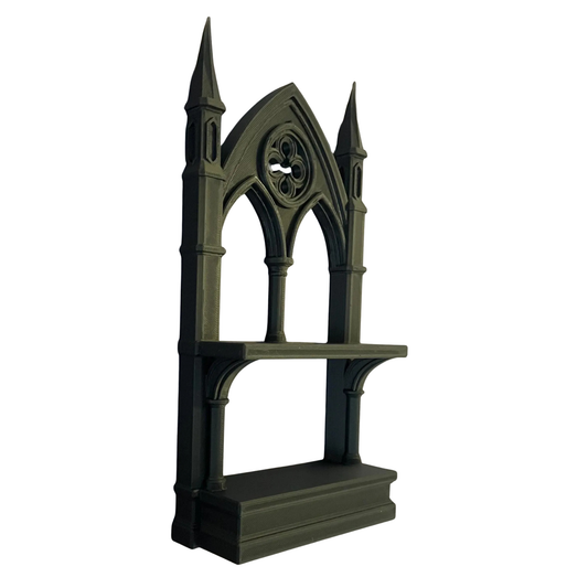Gothic Cathedral Mini Shelf for Crystals, Tarot, and Witchy Decor