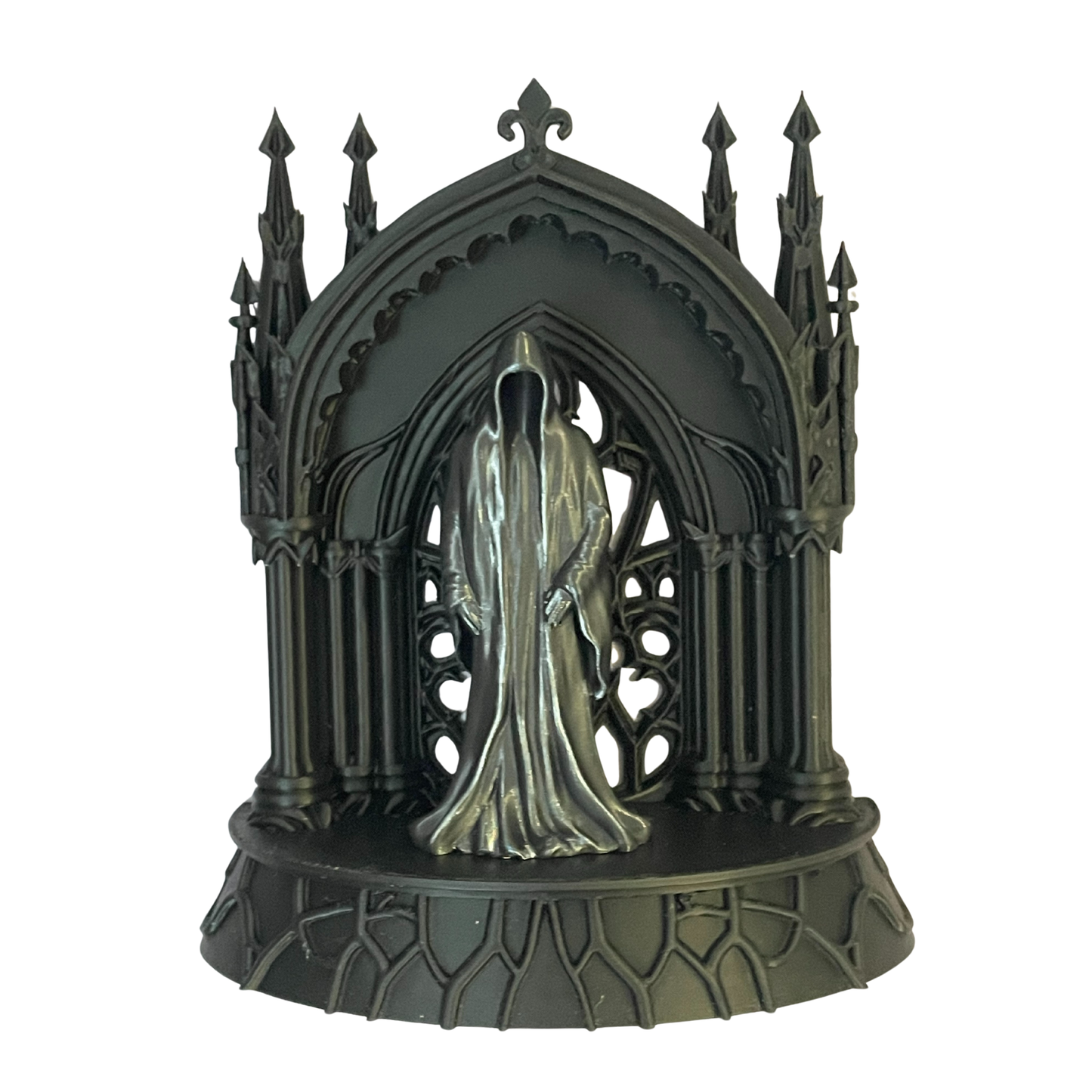 Gothic Cathedral Wall Mount or Tabletop Shelf – Matte Black Mini Altar Display